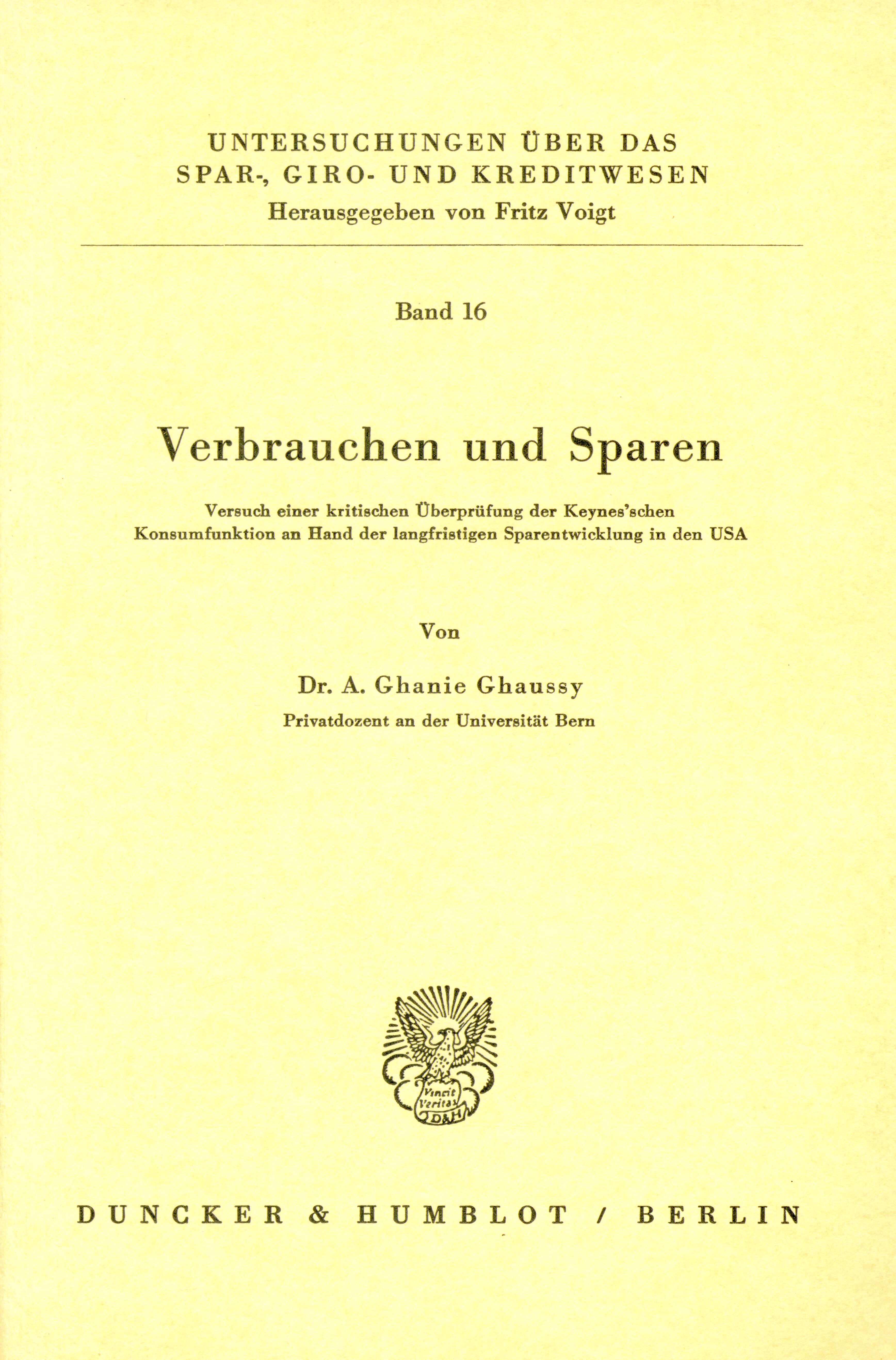 Verbrauchen und Sparen