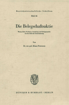 Die Belegschaftsaktie Die Belegschaftsaktie