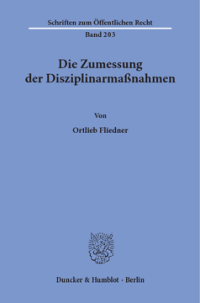 Die Zumessung der Disziplinarmaßnahmen