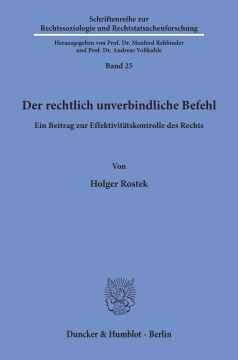 Der rechtlich unverbindliche Befehl Der rechtlich unverbindliche Befehl