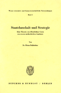 Staatshaushalt und Strategie Staatshaushalt und Strategie
