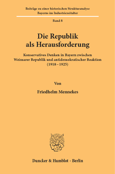 Die Republik als Herausforderung Die Republik als Herausforderung