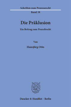 Die Präklusion Die Präklusion