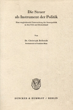 Die Steuer als Instrument der Politik Die Steuer als Instrument der Politik