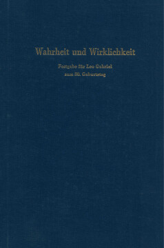 Wahrheit und Wirklichkeit Wahrheit und Wirklichkeit