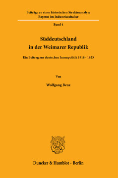 Süddeutschland in der Weimarer Republik Süddeutschland in der Weimarer Republik