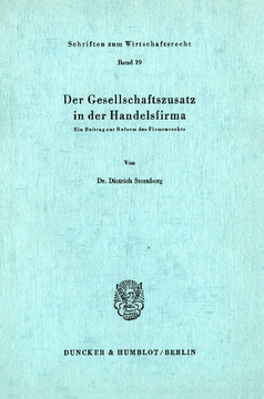 Der Gesellschaftszusatz in der Handelsfirma Der Gesellschaftszusatz in der Handelsfirma