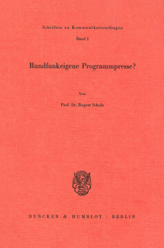 Rundfunkeigene Programmpresse? Rundfunkeigene Programmpresse?
