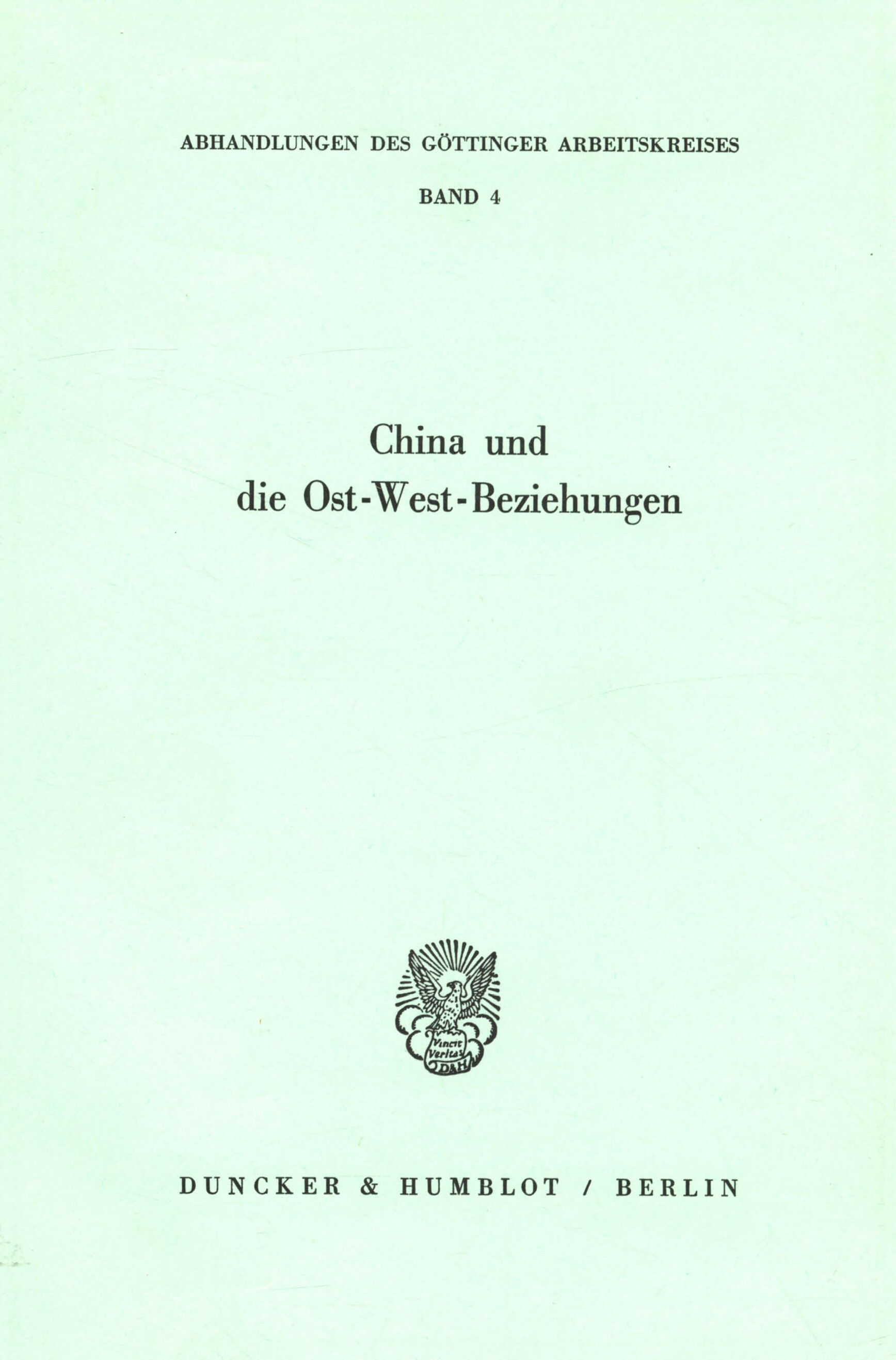 China und die Ost-West-Beziehungen