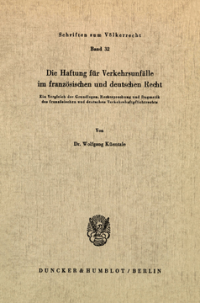 Die Haftung für Verkehrsunfälle im französischen und deutschen Recht