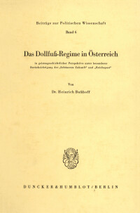 Das Dollfuß-Regime in Österreich