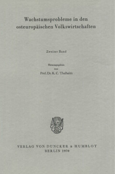 Wachstumsprobleme in den osteuropäischen Volkswirtschaften Wachstumsprobleme in den osteuropäischen Volkswirtschaften