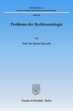 Probleme der Rechtssoziologie Probleme der Rechtssoziologie