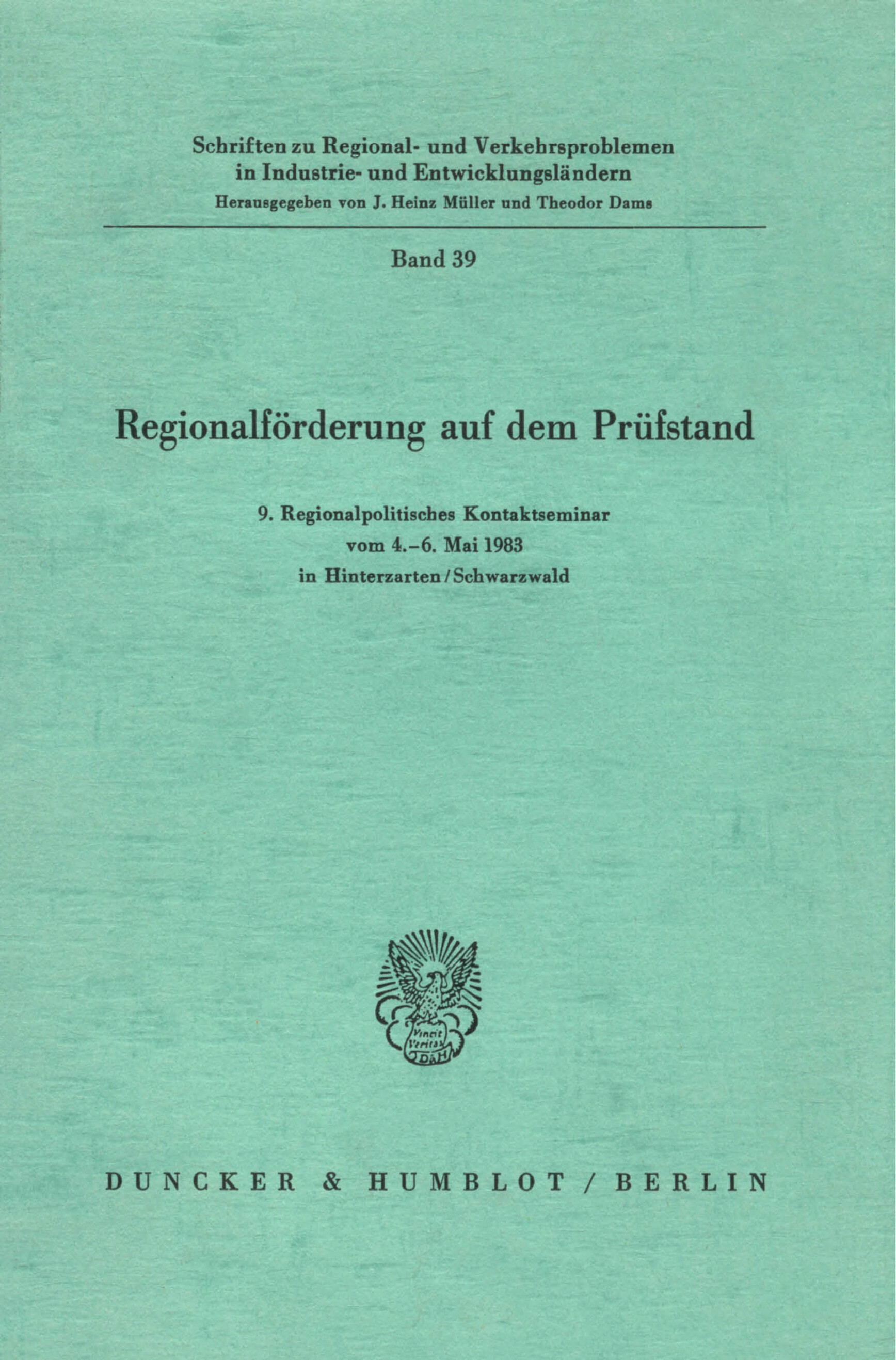Regionalförderung auf dem Prüfstand