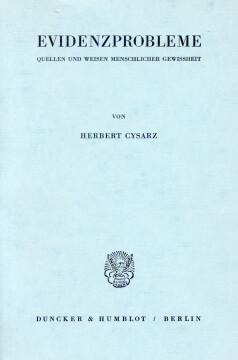 Evidenzprobleme Evidenzprobleme