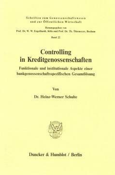 Controlling in Kreditgenossenschaften Controlling in Kreditgenossenschaften