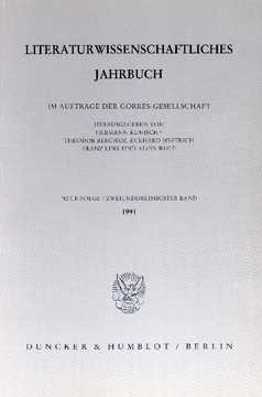 Literaturwissenschaftliches Jahrbuch Literaturwissenschaftliches Jahrbuch