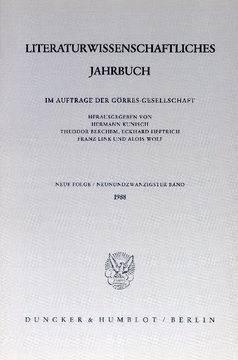 Literaturwissenschaftliches Jahrbuch Literaturwissenschaftliches Jahrbuch