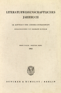 Literaturwissenschaftliches Jahrbuch Literaturwissenschaftliches Jahrbuch