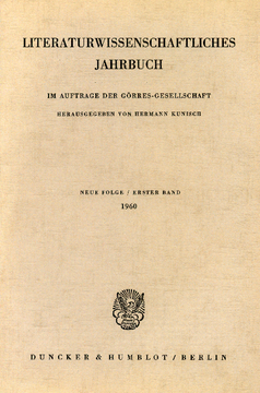 Literaturwissenschaftliches Jahrbuch Literaturwissenschaftliches Jahrbuch