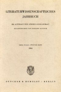 Literaturwissenschaftliches Jahrbuch