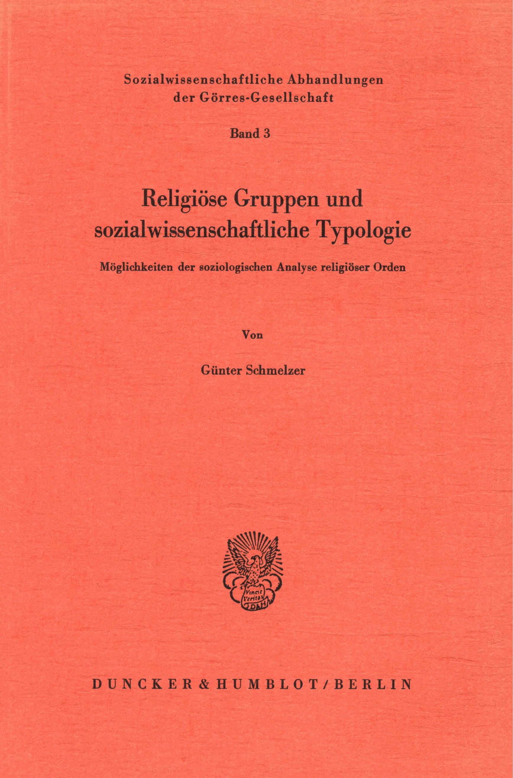 Religiöse Gruppen und sozialwissenschaftliche Typologie