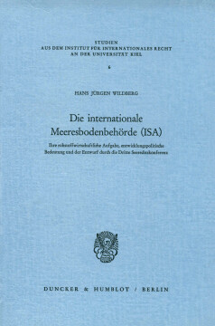 Die internationale Meeresbodenbehörde (ISA) Die internationale Meeresbodenbehörde (ISA)