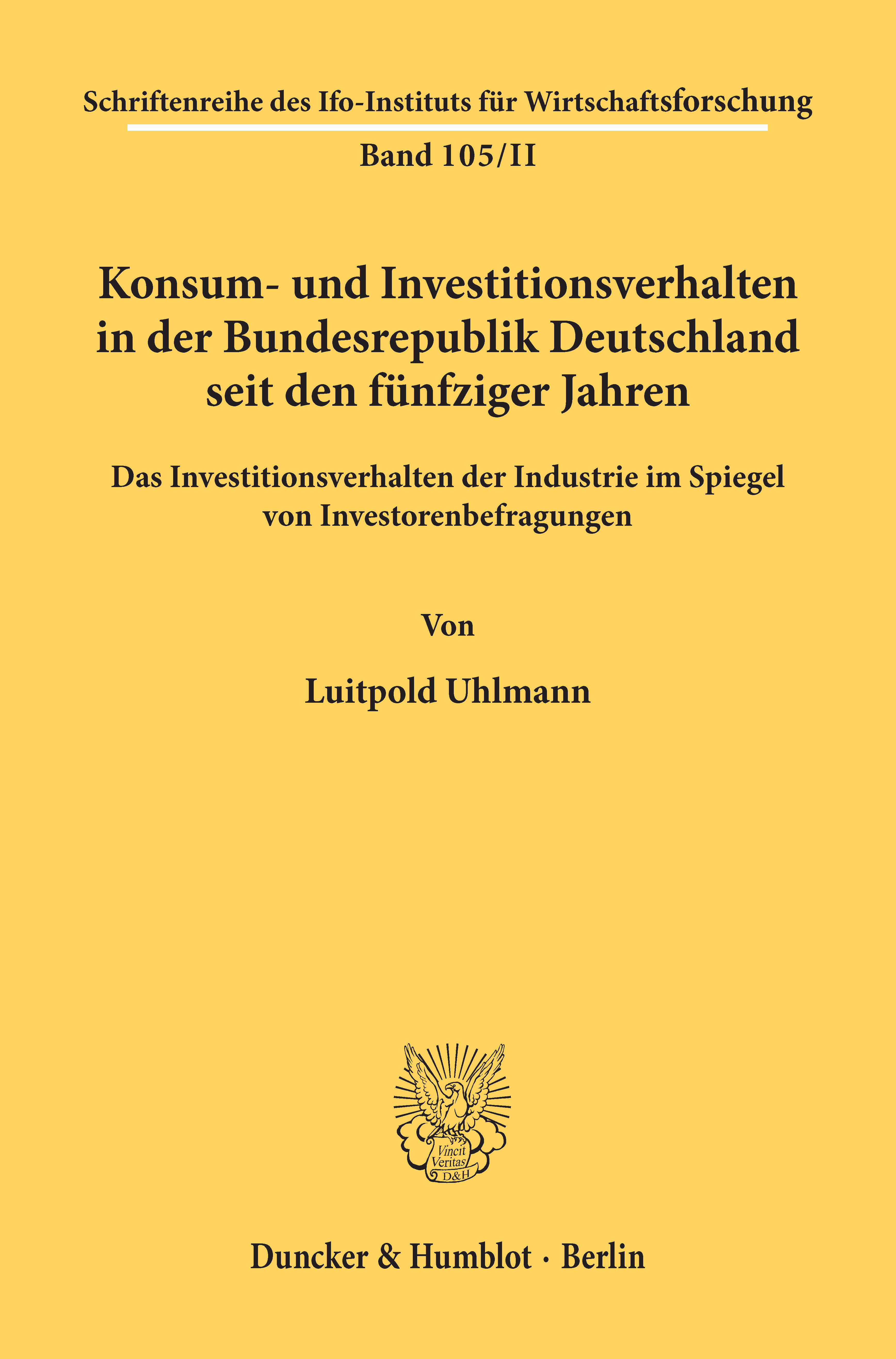 Konsum- und Investitionsverhalten in der Bundesrepublik Deutschland seit den fünfziger Jahren