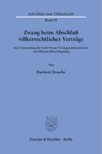 Zwang beim Abschluß völkerrechtlicher Verträge