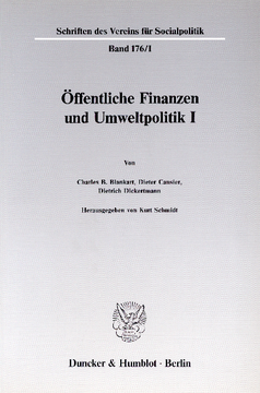 Öffentliche Finanzen und Umweltpolitik I Öffentliche Finanzen und Umweltpolitik I