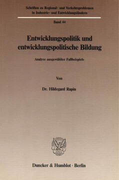 Entwicklungspolitik und entwicklungspolitische Bildung Entwicklungspolitik und entwicklungspolitische Bildung