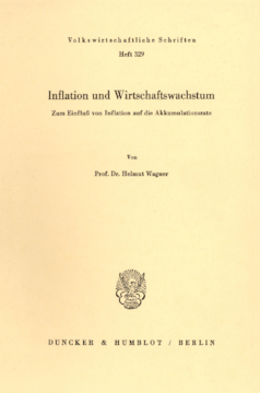 Inflation und Wirtschaftswachstum Inflation und Wirtschaftswachstum