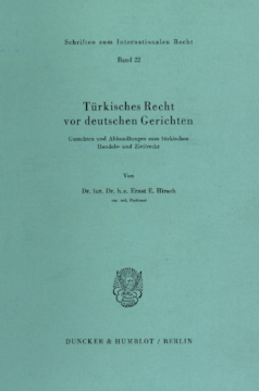 Türkisches Recht vor deutschen Gerichten Türkisches Recht vor deutschen Gerichten