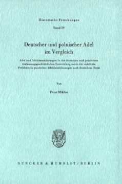 Deutscher und polnischer Adel im Vergleich Deutscher und polnischer Adel im Vergleich