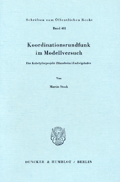 Koordinationsrundfunk im Modellversuch Koordinationsrundfunk im Modellversuch