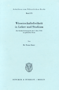 Wissenschaftsfreiheit in Lehre und Studium