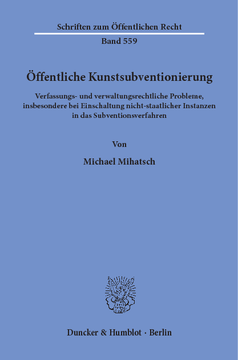 Öffentliche Kunstsubventionierung Öffentliche Kunstsubventionierung