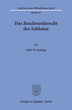 Das Beschwerderecht des Soldaten Das Beschwerderecht des Soldaten