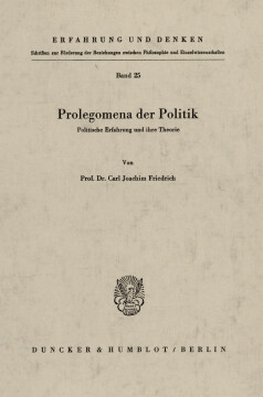 Prolegomena der Politik Prolegomena der Politik