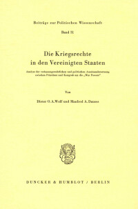 Die Kriegsrechte in den Vereinigten Staaten