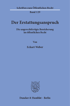 Der Erstattungsanspruch Der Erstattungsanspruch