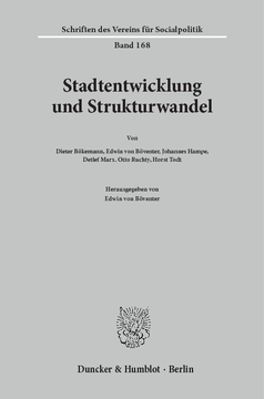 Stadtentwicklung und Strukturwandel Stadtentwicklung und Strukturwandel