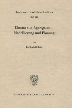 Einsatz von Aggregaten - Modellierung und Planung Einsatz von Aggregaten - Modellierung und Planung