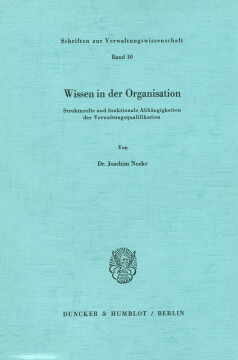 Wissen in der Organisation Wissen in der Organisation