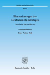 Plenarsitzungen des Deutschen Bundestages