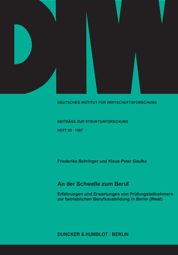 An der Schwelle zum Beruf An der Schwelle zum Beruf