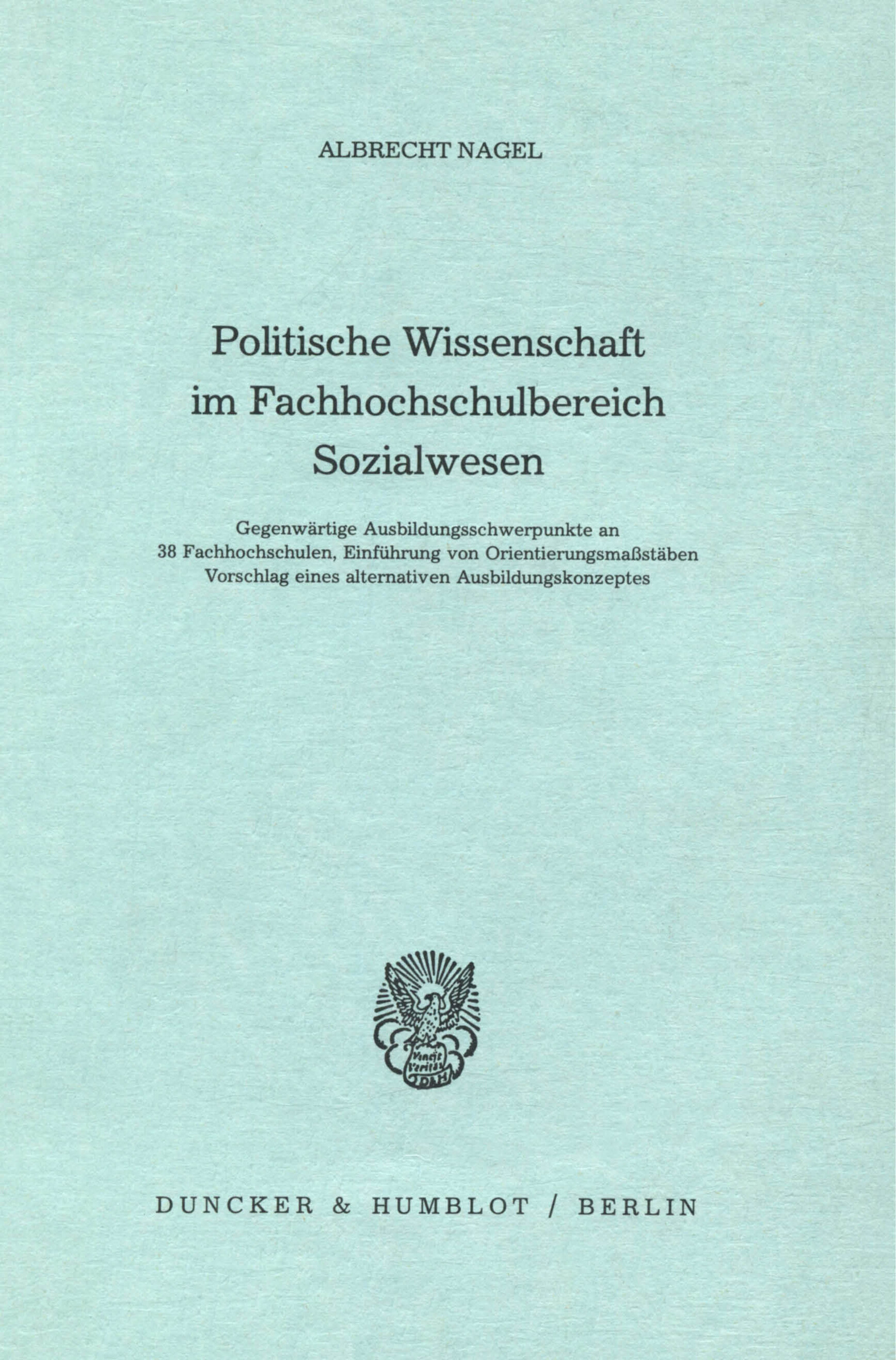 Politische Wissenschaft im Fachhochschulbereich Sozialwesen