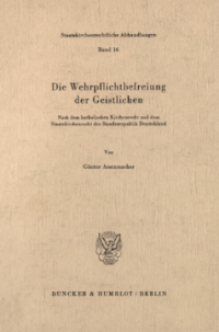 Die Wehrpflichtbefreiung der Geistlichen