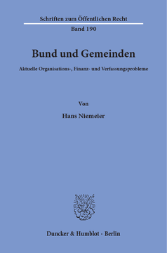 Bund und Gemeinden Bund und Gemeinden