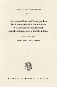 International Law and Municipal Law / Droit international et droit interne / Völkerrecht und Landesrecht / Derecho internacional y derecho interno International Law and Municipal Law / Droit international et droit interne / Völkerrecht und Landesrecht / Derecho internacional y derecho interno